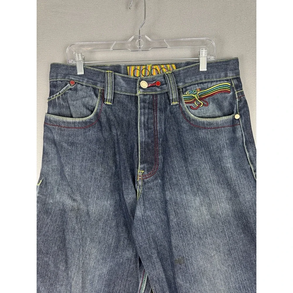 Vintage Coogi Australian Embroidered Baggy Jeans Mens 34x34 (Fits 35x31) Y2K